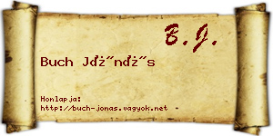 Buch Jónás névjegykártya